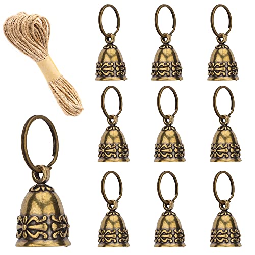 kcrygogo 10pcs Pure Copper Bells Handmade Small Bells for Crafts, Wind Chimes for Home, Door Bells or Decoration Bells for Wedding Decorations, Christmas Decorations - Image 1