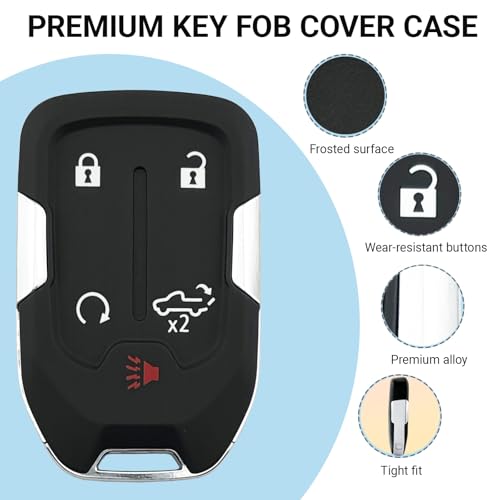 vurbemes Replacement Key Fob Cover fit for Chevy Silverado GMC Sierra Truck 1500 2500 3500 Smart Remote Keyless Entry Key Fob Shell - Image 3