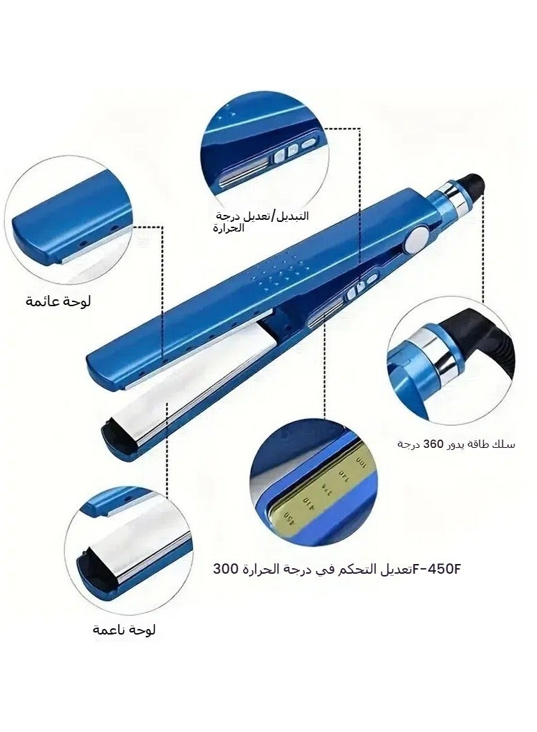general مجموعة مشط تجعيد الشعر الحلزوني 3 قطع مع قضيب تجعيد تلقائي ومكواة فرد للشعر المجعد - Image 2