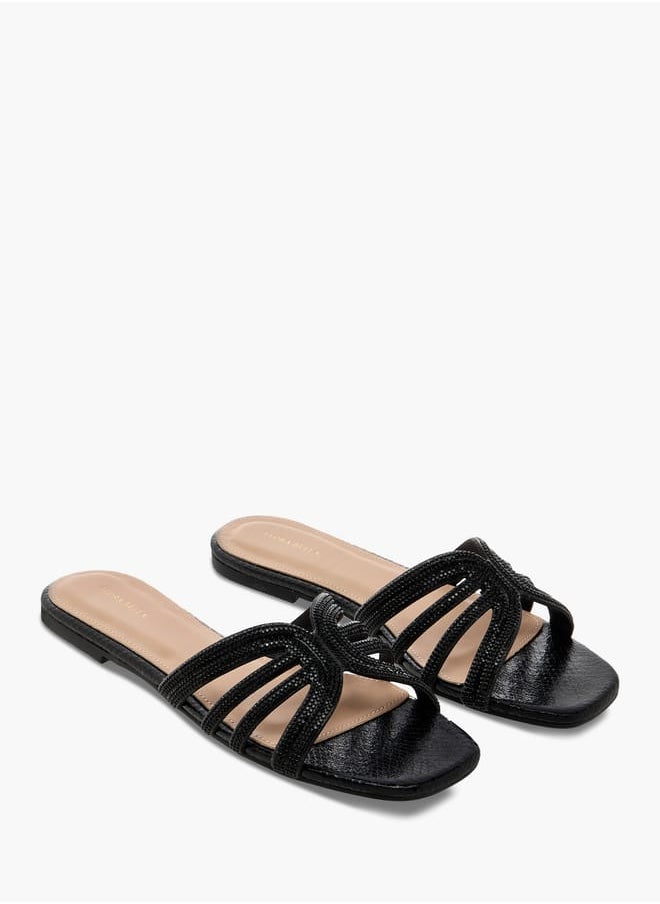 Flora Bella By Shoexpress Women Embellished Slip-On Sandals  - Image 1
