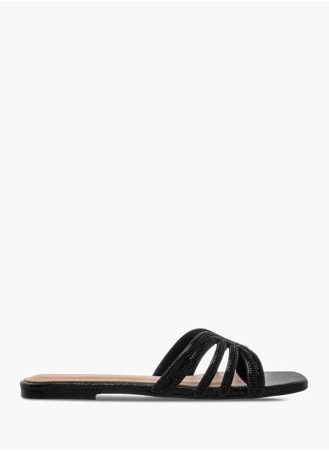 Flora Bella By Shoexpress Women Embellished Slip-On Sandals  - Image 3