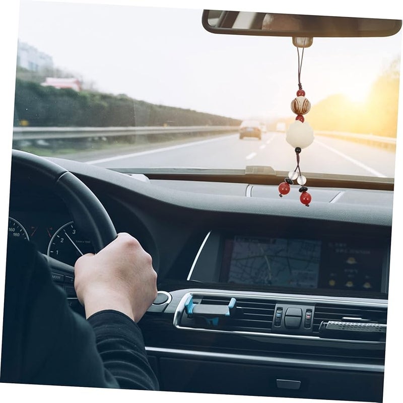 2Pcs Bodhi Root Keychain Pendants Red Green Agate Phone Bag Hanging Decor - Image 5