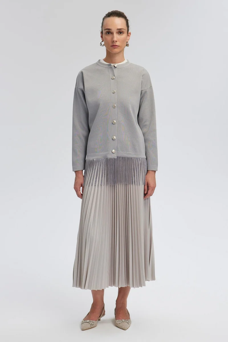 Touche Tassel Detailed Knitwear Jacket