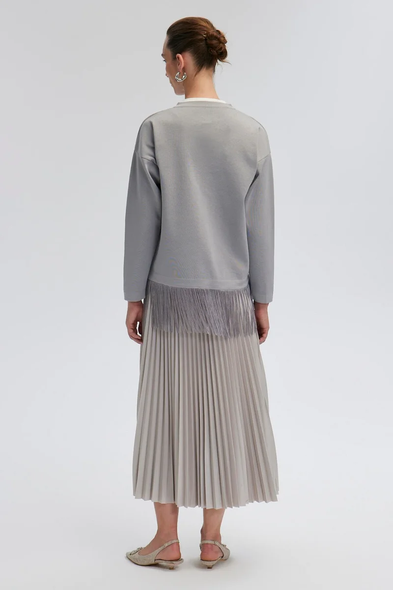 Touche Tassel Detailed Knitwear Jacket