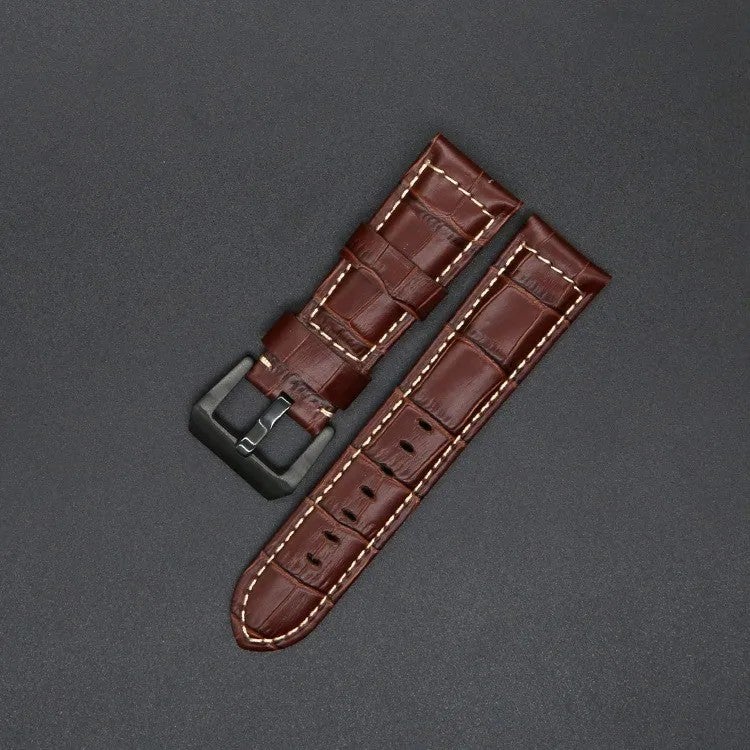 Bluejw Luxury Retro Genuine Leather Watch Band – Replace the Watch Strap for Smart Watches, 20mm 22mm 24mm 26mm Universal Replacement Wristband - Image 1