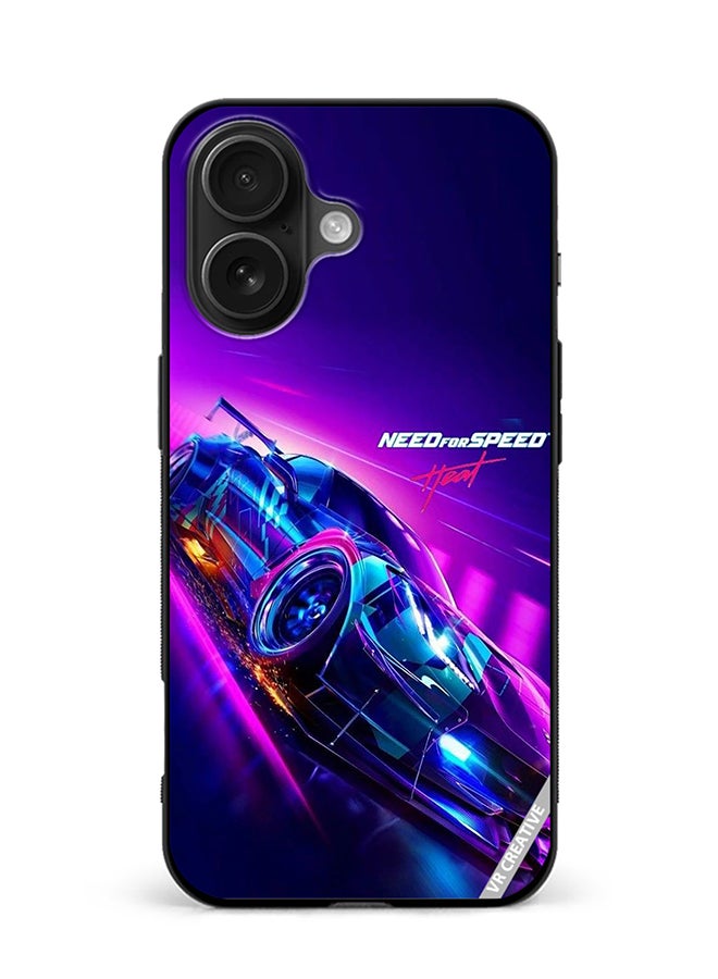 VR CREATIVE Protective Case Cover For Apple iPhone 16 Plus Need For Speed Design Multicolour