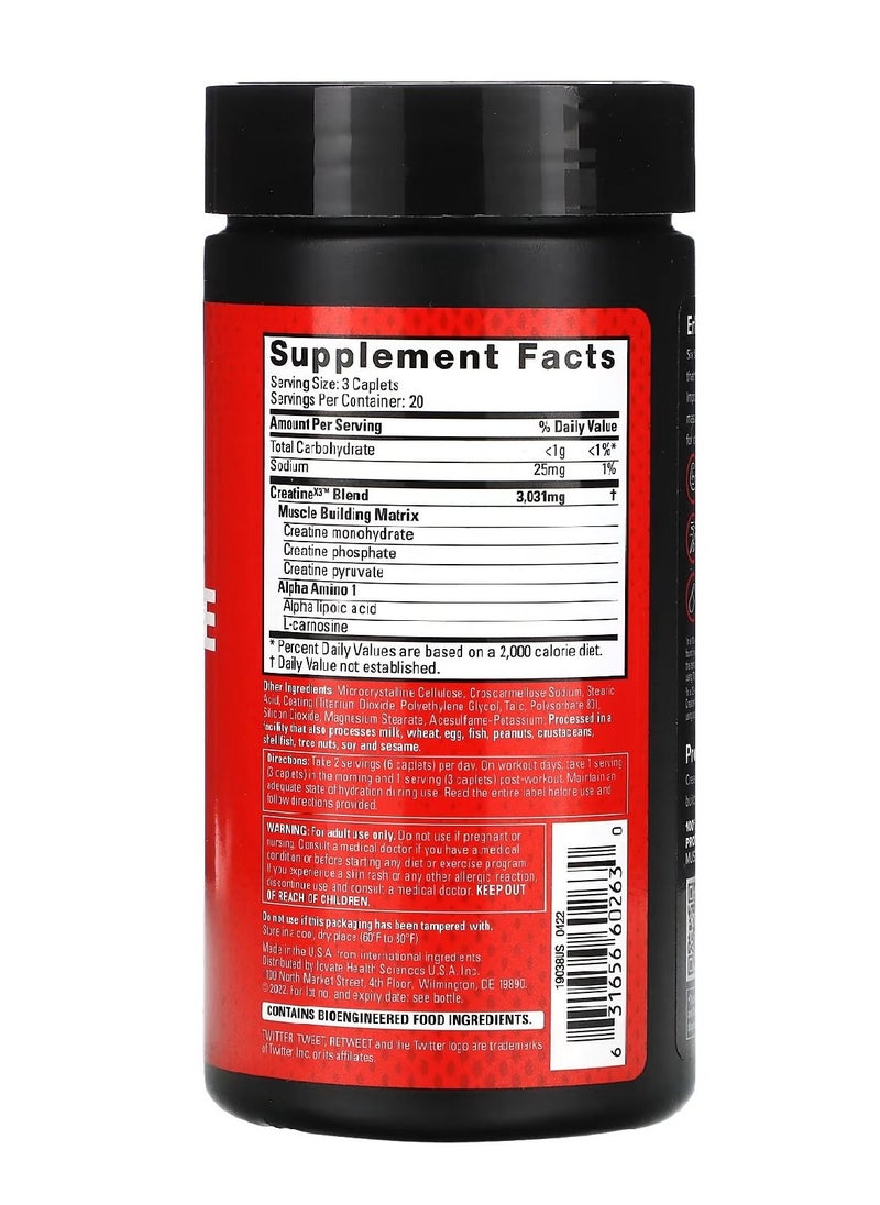 Creatine X3 Elite Series 60 Caplets