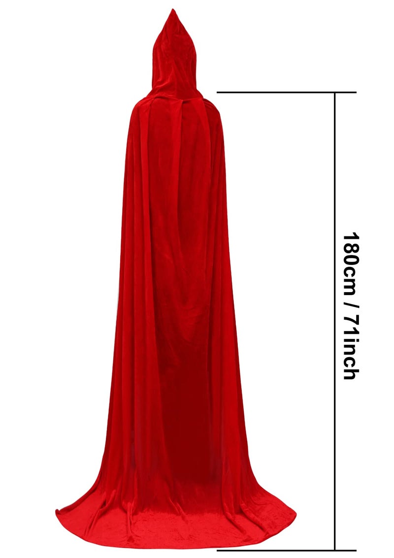Double Couple Halloween Costumes for Adults with Scary Light up Mask Cosplay Cape Costumes Cloak with Hood for Women Men - Image 3