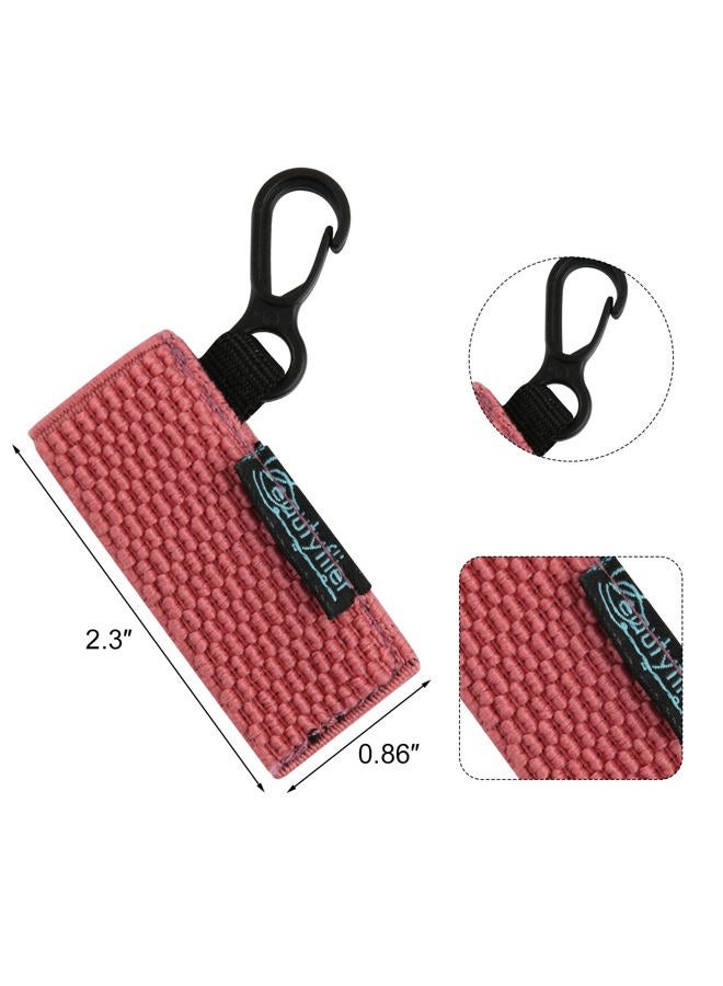 Beautyflier Keychain, Lip Balm Holder for Burts Bees Chapstick - 5pcs, Elastic, Stylish, Unique Designs, Attractive Color, Clip On, Lightweight, Red, Blue, Pink - Image 4
