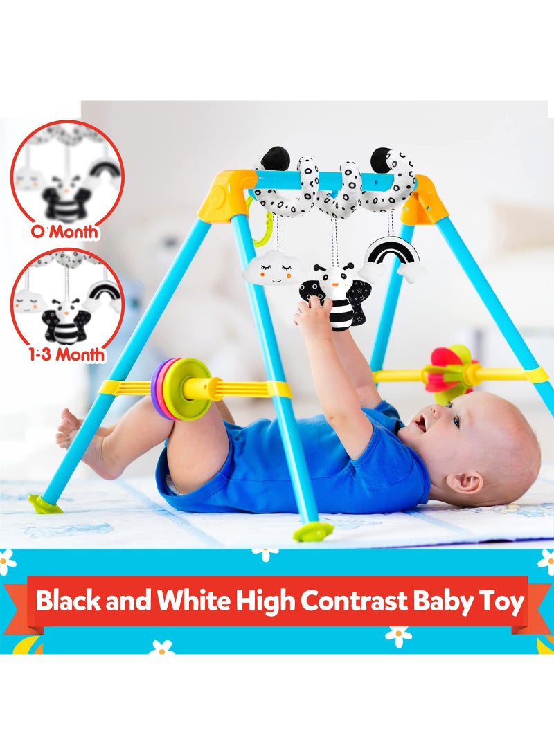 Baby Spiral Hanging Stroller and Car Seat Toys Black and White High Contrast Sensory Toy Newborn Plush Activity Toys Thank You Gifts for 0 3 6 9 12 Months Girls Boys-BEE  - Image 2