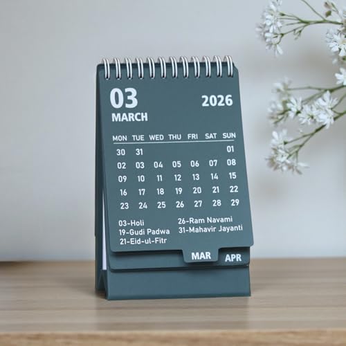 INNAXA 2026 Desk Calendar | Monthly calendar | Desk planner | Notes | (Bottle Green) - Image 5