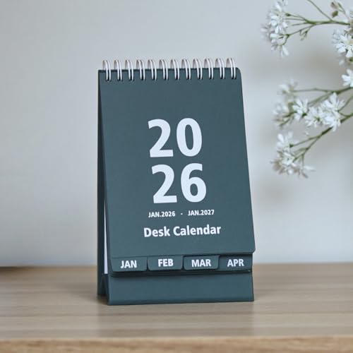 INNAXA 2026 Desk Calendar | Monthly calendar | Desk planner | Notes | (Bottle Green) - Image 1