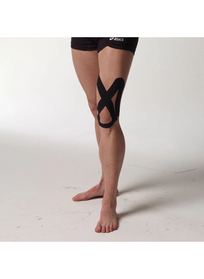 Spidertech Upper Knee Pre‑Cut Tape – 6 Pieces (Metal Tin), Black - Image 3