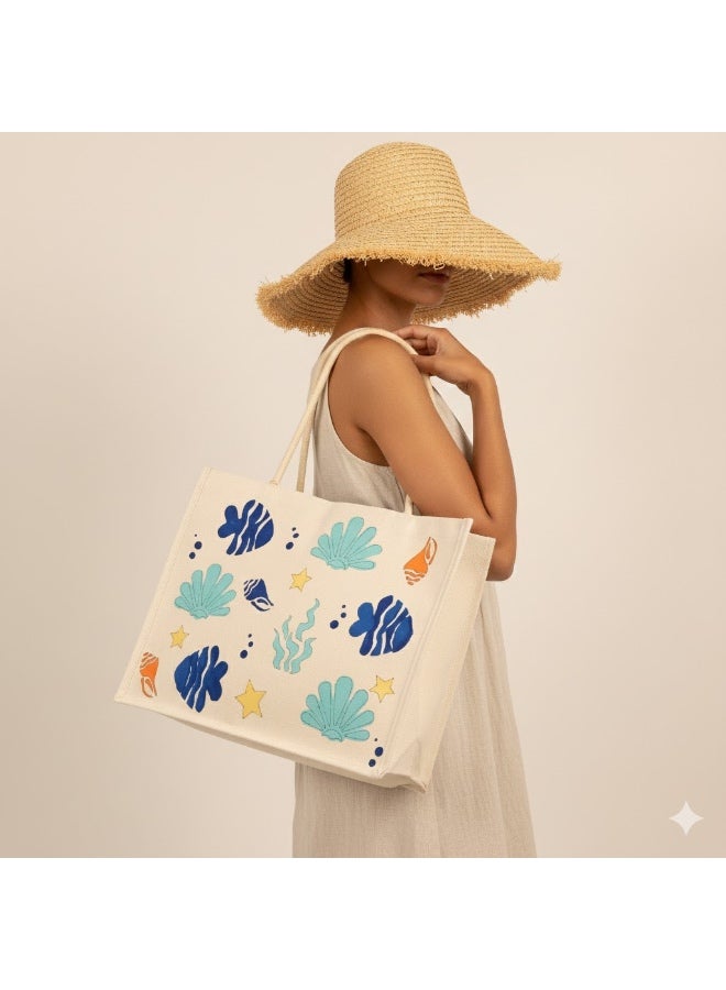 جينتيك حقيبة حمل فنية جمالية - حقيبة كتف فنية مرسومة، حقيبة تسوق قماشية قابلة لإعادة الاستخدام، هدية مثالية للنساء - Image 1