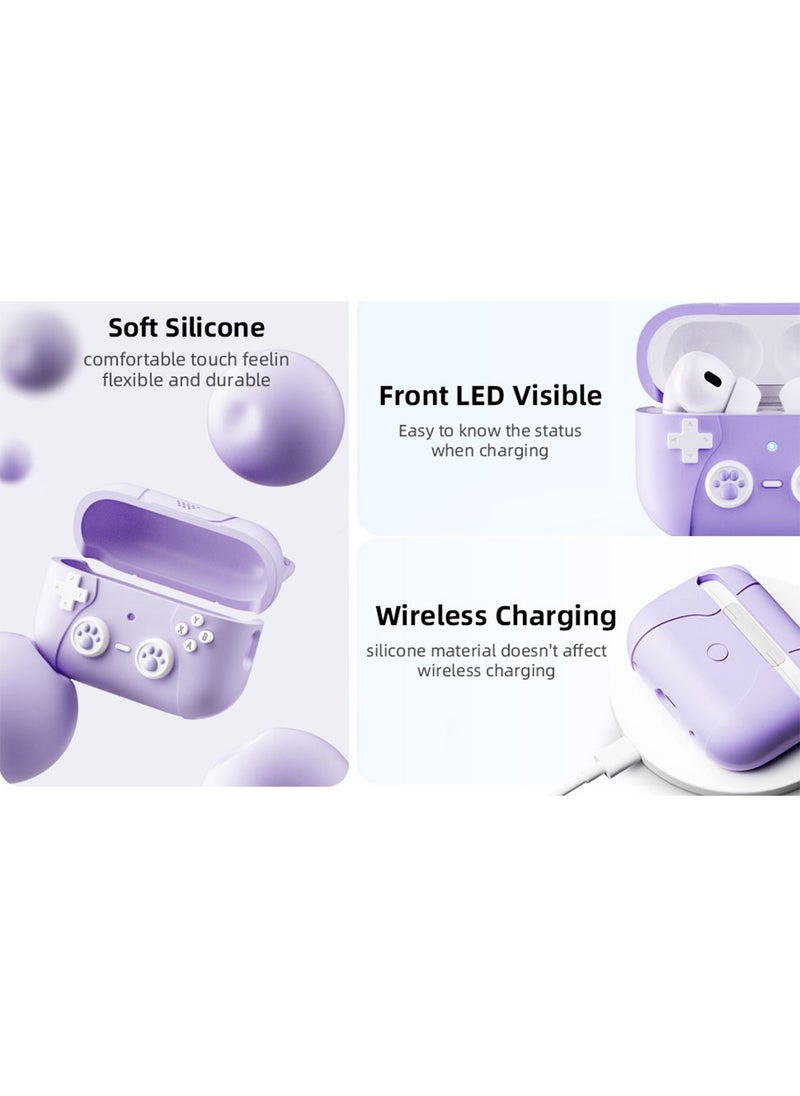Generic - AirPods Pro 2 Case,Classic Handheld Game Case Cover Silica Gel with Lanyard Included Shock Resistant Full Protection Case - Image 1
