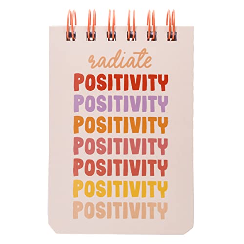 Graphique Petite Wiro Notepad - Positivity Design - 3.5"x 5.5", 200 Lined Pages, Custom Interior and Spiral Bound Top - Perfect for Leaving Messages and Taking Notes - Image 5