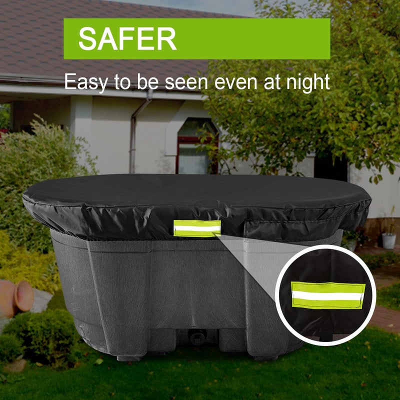 MQLD Rubermaid 150 Gallon Waterproof Stock Tank Cover with Zipper, Rectangular Cold Plunge Oval Ice Bath Tub Horse Livestock Water Trough Insulated Cover for Outside Polar Protector 150 Gallon Tank - Image 2