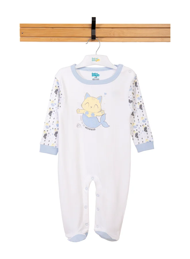 Babies Basic 100% Cotton Printed Long Sleeves Jumpsuit/Romper/Sleepsuit For Babies