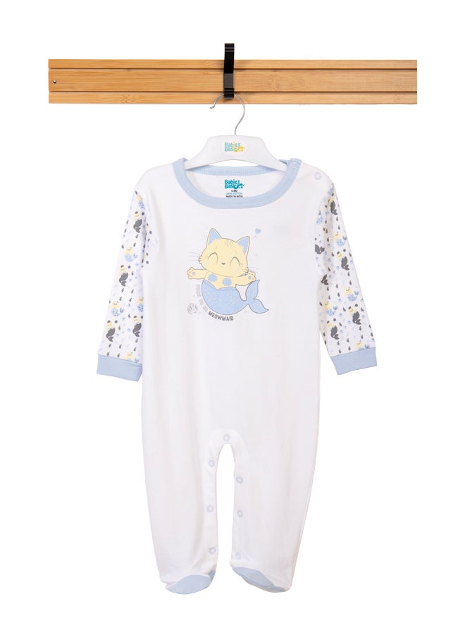 Babies Basic 100% Cotton Printed Long Sleeves Jumpsuit/Romper/Sleepsuit For Babies  - Image 1