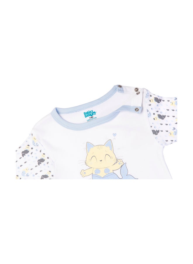 Babies Basic 100% Cotton Printed Long Sleeves Jumpsuit/Romper/Sleepsuit For Babies  - Image 4