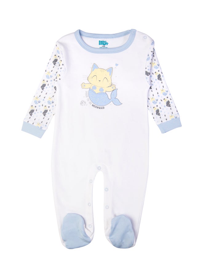 Babies Basic 100% Cotton Printed Long Sleeves Jumpsuit/Romper/Sleepsuit For Babies  - Image 2