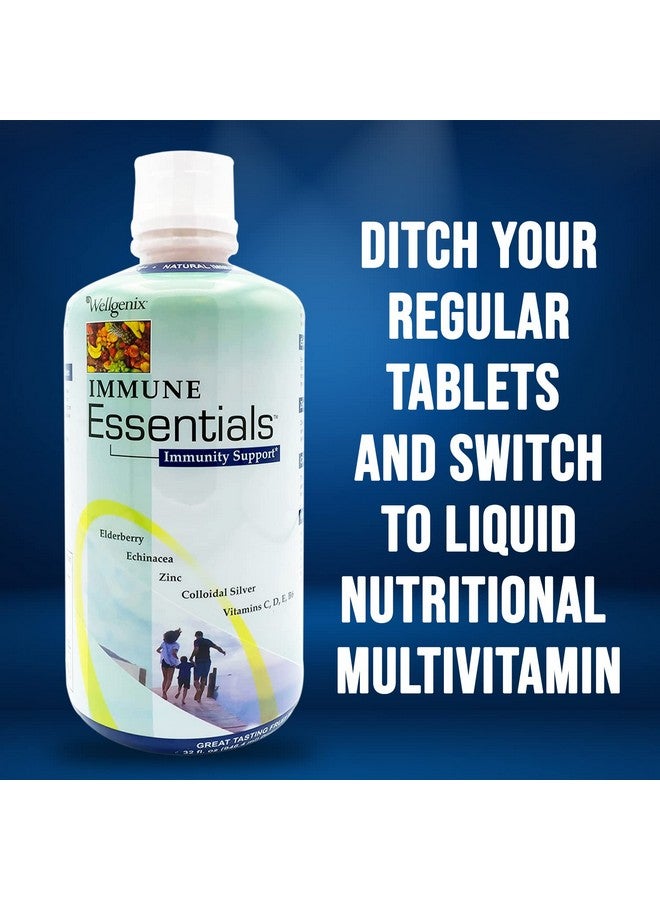 Wellgenix Immune Essentials - Multivitamin Liquid for Men, Women & Kids - Vegan Supplement with Vitamins C, D Elderberry Zinc, Echinacea for Toddler, Kid & Adult 32oz - Image 4