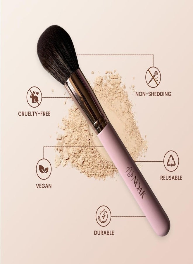 NOAK N116 Powder Brush | Large Fluffy Makeup Brush for Loose & Compact Powder | Smooth, Even & Natural Finish | Soft Dense Bristles | Reusable - Image 3