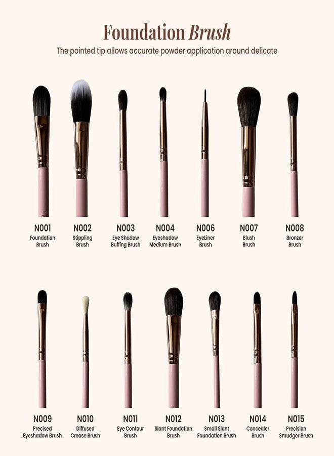 NOAK N116 Powder Brush | Large Fluffy Makeup Brush for Loose & Compact Powder | Smooth, Even & Natural Finish | Soft Dense Bristles | Reusable - Image 5