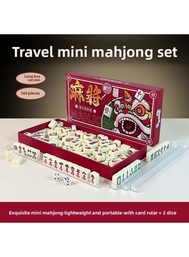 Portable Mini Mahjong Brand Small Size Travel Dormitory Outdoor Mahjong Mini Hand Rub Internet Celebrity Home Entertainment Mahjong Brand-Specification:Travel Mini Mahjong Pro Version-pink [24mm] - Image 3