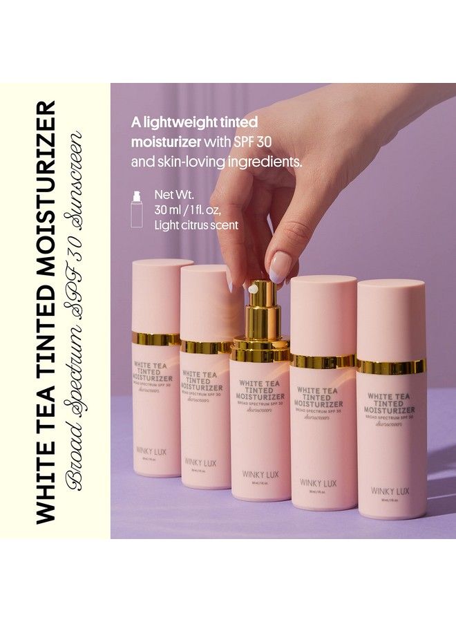 White Tea Tinted Moisturizer Spf 30 Sunscreen Tinted Moisturizer For Face With Spf Makeup Spf 30 Face Moisturizer With Vitamin E Deep