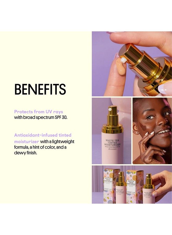 White Tea Tinted Moisturizer Spf 30 Sunscreen Tinted Moisturizer For Face With Spf Makeup Spf 30 Face Moisturizer With Vitamin E Deep
