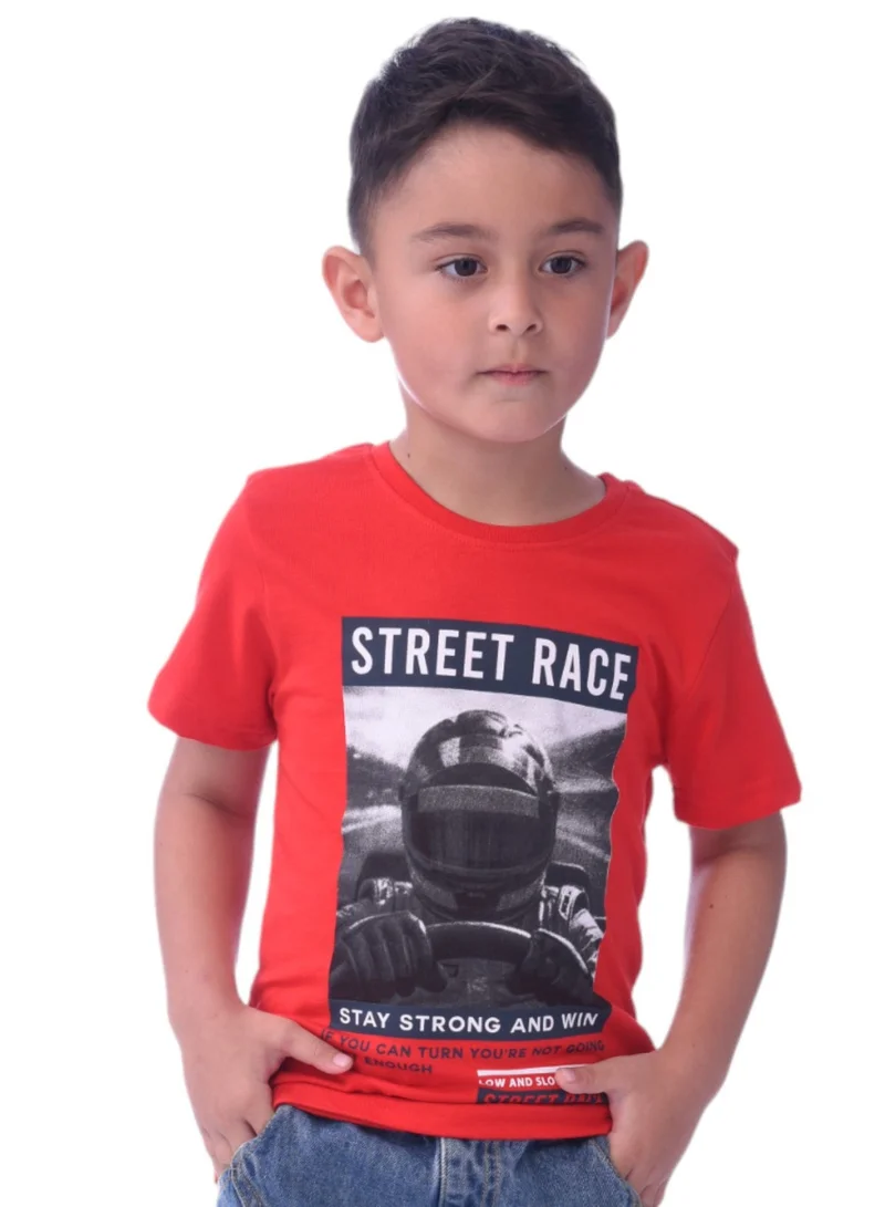 victor and jane Boys Pack of 3 - T-shirt-White/Navy/Red