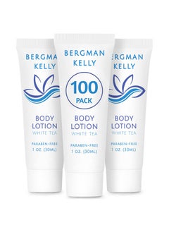 BERGMAN KELLY BERGMAN KELLY - Travel Size Lotion - 1 fl oz, 100 PK, White Tea - Delight Your Guests with Invigorating and Refreshing Body Lotion - Quality Mini and Small Size Guest Hotel Toiletries in Bulk  - Image 1