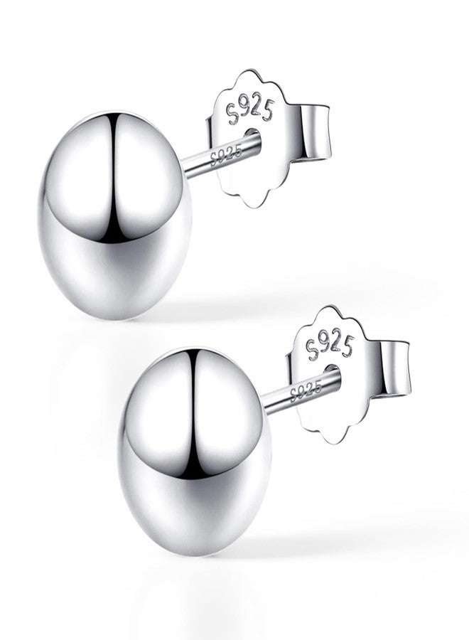 EVERU 925 Sterling Silver Ball Stud Earrings Available in 3mm-10mm Bead Studs Hypoallergenic Jewelry silver - Image 1