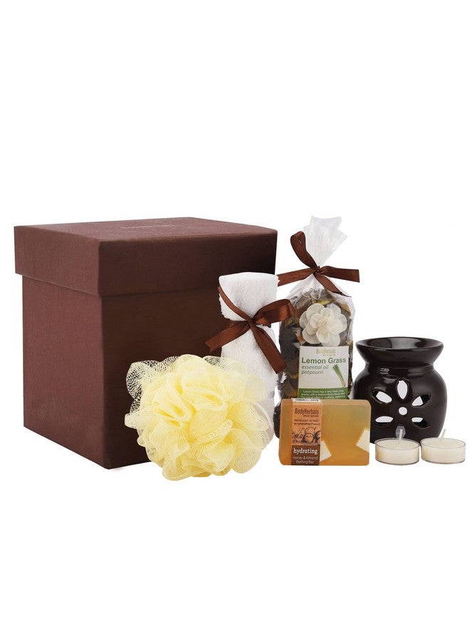 BodyHerbals Honey & Almond Soap Spa Gift Set For Women And Men| Bath And Body Care Kit With Spa Accessories | Gift Box Hamper For Couple| 7 Pcs| Luxury Gift For Birthdays, Anniversaries, Christmas And Special Celebrations| 100 % Vegan - Image 1