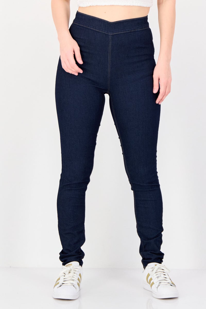 VERO MODA I,Scenery Women Regular Fit Solid Stretchable Jeans, Navy Blue  - Image 1