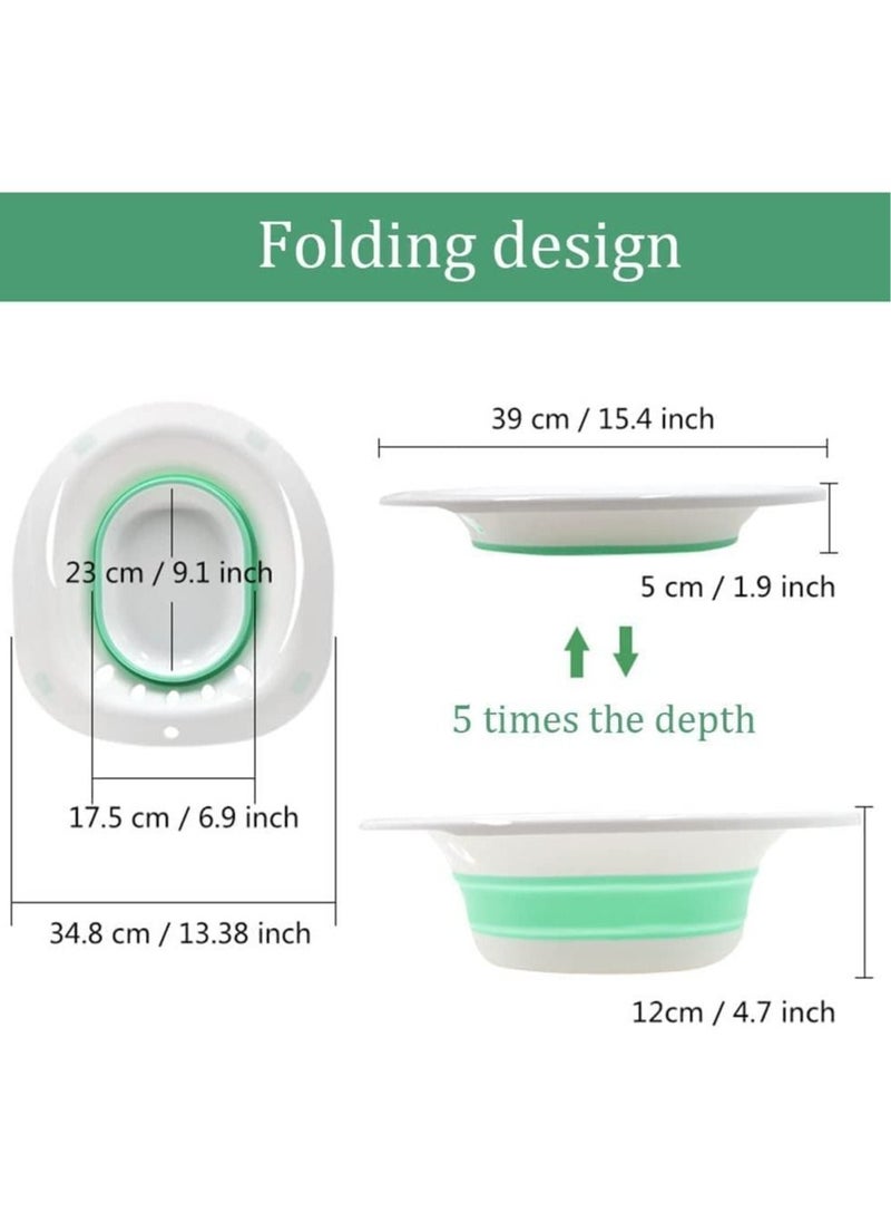 Sitz Bath for Toilet Seat Steam Seat for Toilet Foldable Postpartum Care Basin Suitable for Pregnant Women Postpartum Care Perineum Treatment Sitz Bath for Hemorrhoids (Green) - pzsku/ZEC0A22759D71F8B991B8Z/45/_/1682662186/75deac8b-9806-41ad-9109-2074c9f65826