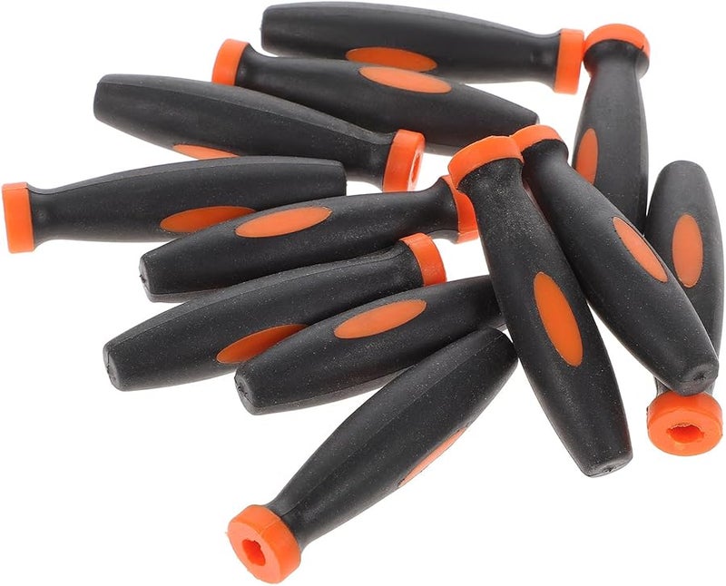12Pcs Ergonomic Rubber File Handles 5mm Grip Replacement For Woodworking Hand Tools - Image 1