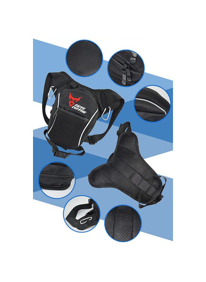 MOTOCENTRIC - MOTOCENTRIC Leg Bag, Waterproof Motorcycle Leg Bag for Men Women Waist Pack with Reflective Strips for Hiking Riding Cycling - Image 1