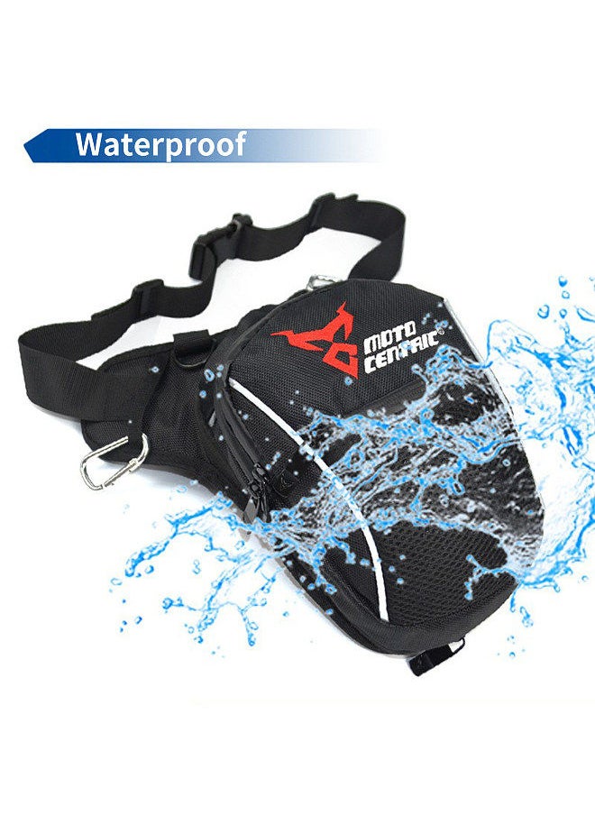 MOTOCENTRIC - MOTOCENTRIC Leg Bag, Waterproof Motorcycle Leg Bag for Men Women Waist Pack with Reflective Strips for Hiking Riding Cycling - Image 1