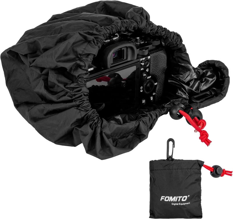 FOMITO Camera Rain Cover Coat Storage Bag Protector Rainproof Waterproof for Canon Nikon Sony - Image 1