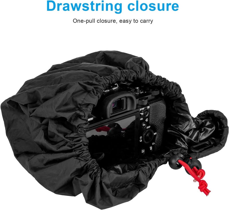 FOMITO Camera Rain Cover Coat Storage Bag Protector Rainproof Waterproof for Canon Nikon Sony - Image 5