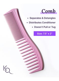 Keranique Detangling Brush and Comb Set - Gentle on Scalp Detangler Hair Brush and Styling Comb for Women - Hair Comb and Hairbrush for Thin, Thick, Curly, Straight, and All Other Womens Hair Types by Keranique  - Image 5