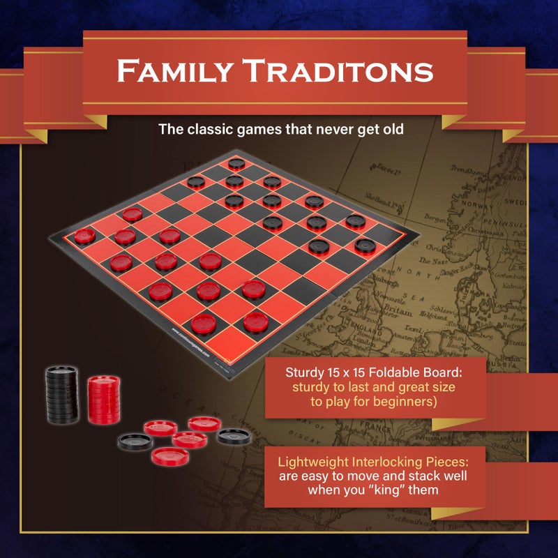 Continuum Games Checkers Family Traditions Board Games for 72 months to 1188 months - Image 5
