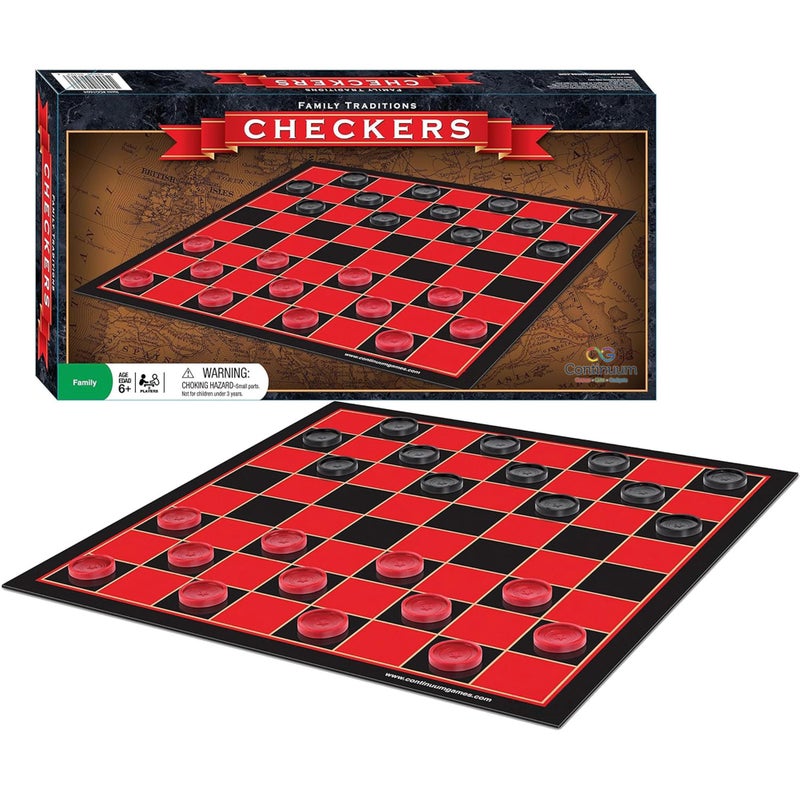 Continuum Games Checkers Family Traditions Board Games for 72 months to 1188 months - Image 1