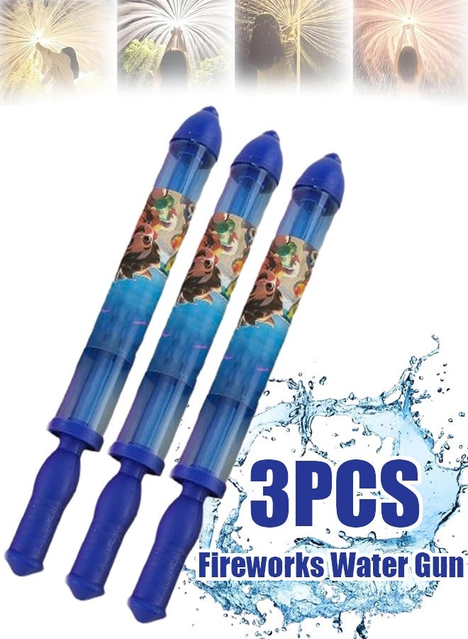 تابيت مسدس ماء للأطفال، 3 قطع مسدس ماء، مسدس ماء لحمام السباحة الصيفي، مسدس ماء للحديقة الخارجية، ألعاب قتال بالماء (أزرق) - Image 1