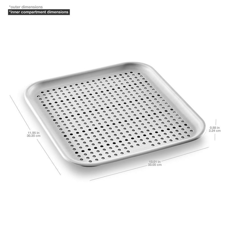 madesmart Elevated Sink Mat-SINKWARE Collection Ventilation Holes for Airflow  Soft Material  Non-Slip Material  Large  Grey - Image 3