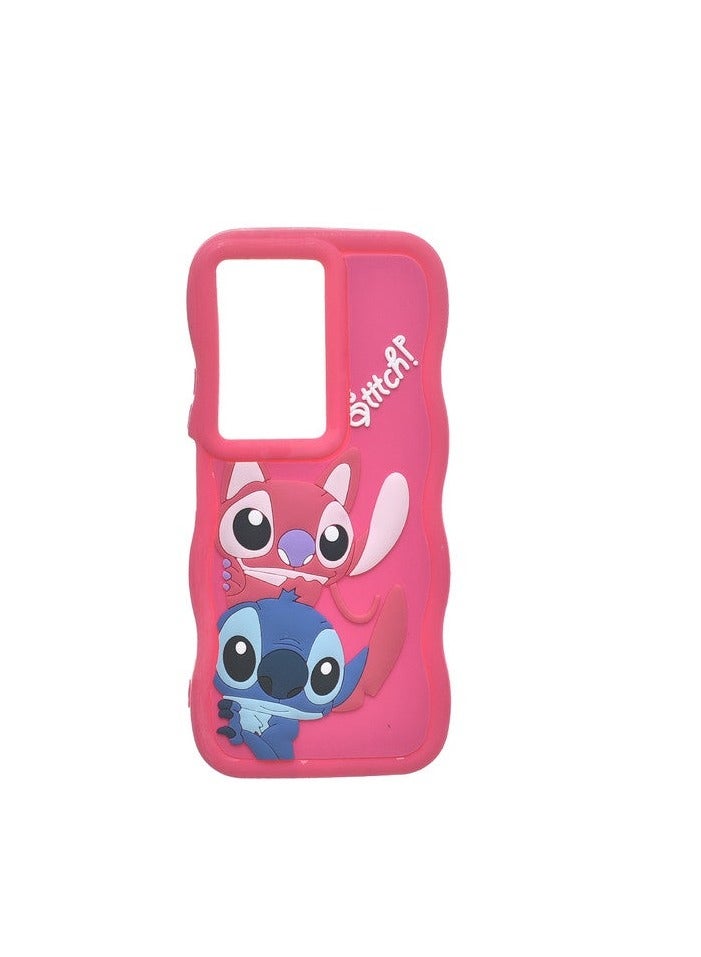 3D Silicone Back Cover for Oppo A79 - Fuchsia - Image 1