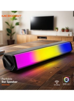 ميكرو ديجيت شريط صوت ممتاز للألعاب بشاشة كاملة مع ضوء RGB LED  - Image 4