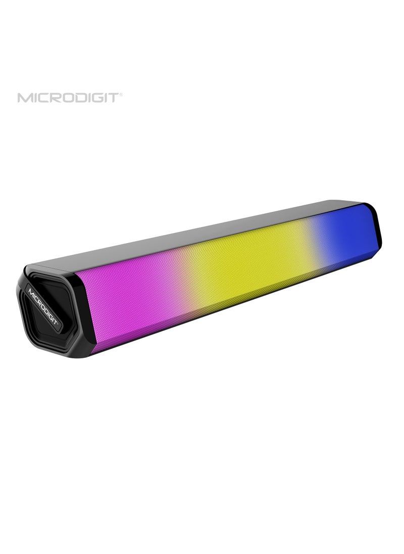 Microdigit - Premium Full Screen Gaming Sound Bar With RGB LED Light - Image 1